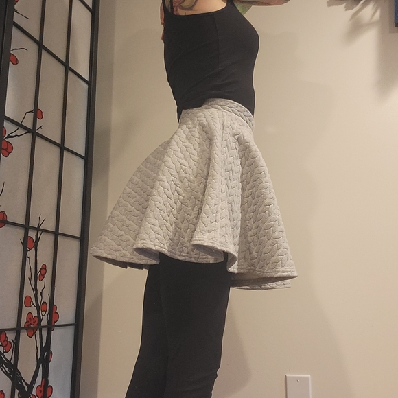 50's style high waist, grey, circle skirt - Picture 4 of 4
